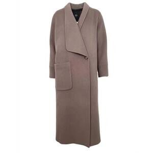 NEW DOUBLE STANDARD CLOTHING philip coat in gray/beige